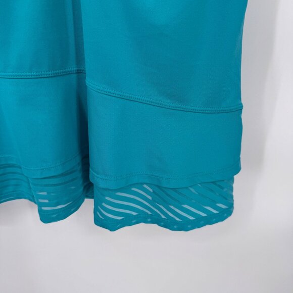 Tail Tennis Golf Skort Womens Large‎ Green Blue Polyester Sheer Trim Pockets - Picture 3 of 7